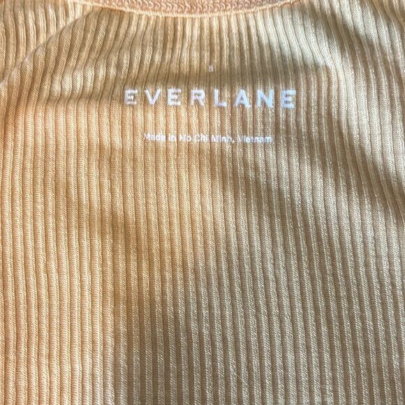 Everlane Ribbed Short Sleeve Bodysuit Yellow Size Small - Picture 8 of 8